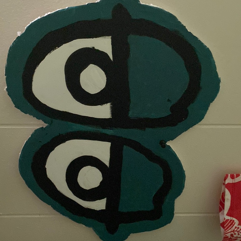 krooked eyes painting cutout
